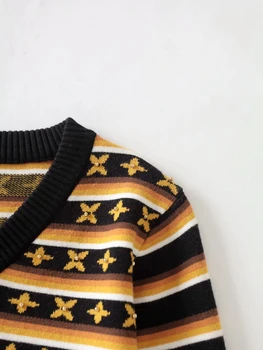 2020 Есен-Зима Женски трикотаж секси V-образно деколте минималистичные върховете корейски нередовен подгъва вязаный случайни пуловер