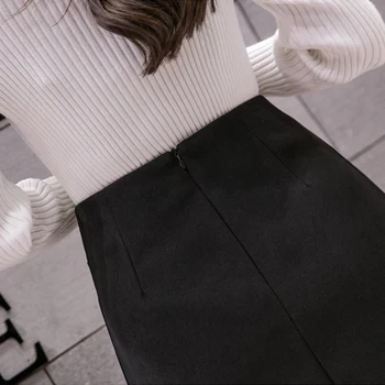 2020 есен кратка мини полата на жената корейски стил висока талия обтегач a-line женски къси поли неправилни тънки дамски поли faldas
