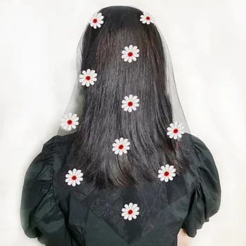 2020 етническа религиозна Черно Цвете лейси завесата сватбена кърпа шал превръзка от неопрен за коса обръч тюрбан аксесоари за коса за жени