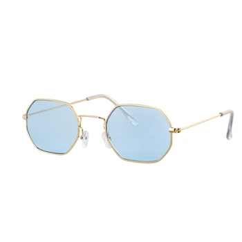 2020 квадратни слънчеви очила Жени ретро мода розово злато слънчеви очила женски марка прозрачни очила за дами