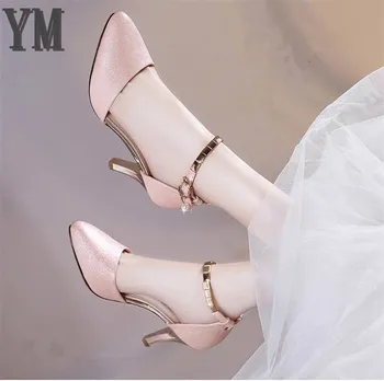 2020 лятна дамски обувки обувки лодка с остри пръсти модела обувки на тънки обувки лодка на висок ток сватбени обувки за тенис feminino отстрани с 3540
