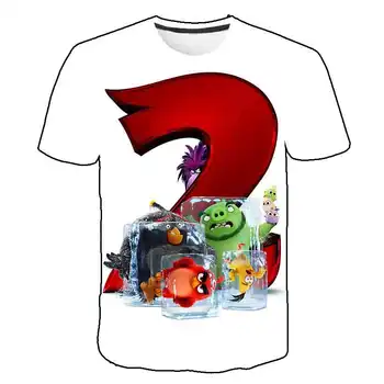 2020 лятна нова детска тениска Arrival Movie 3D Printed The Birds 2 детски T-Shirt с къс ръкав Angry Boy and girl tshirt 14T