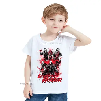 2020 лятна тениска за момичета и момчета с къс ръкав Legends Of Horror Cool Print Children T-shirt Kids Casual Смешни Дрехи
