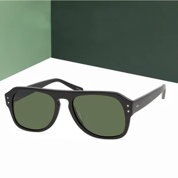 2020 марка, дизайн, мода ацетат поляризирани слънчеви очила за мъже жени старинни правоъгълни слънчеви очила със защитни лещи UV400