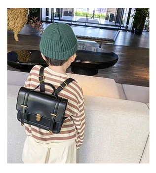 2020 модерен ретро кожена раница многофункционални метални обтегач и чанта училище чанта ретро случайни чанта за Децата