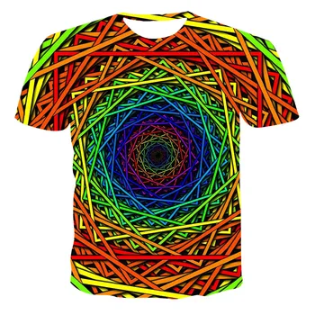 2020 нов 3D лятна мода тениска абстрактен мъжки жената свободно време за печат мъжка тениска тениска градинска облекло