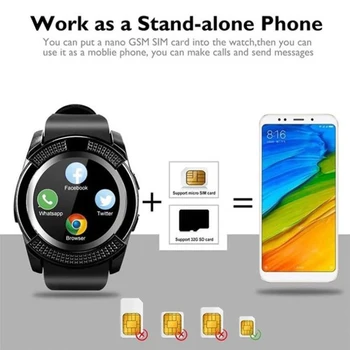 2020 Нов V8 Мъжете Bluetooth Smart Watches Сим-Карта На Android И Ios Помещение В Отговор На Повикването Dial Покана Gps Watch Touch Smartwatch За Жени
