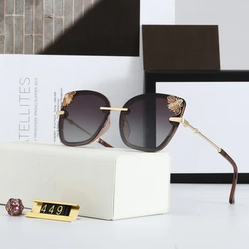 2020 нов луксозен Пчела мода дамски слънчеви очила Котешко око кръгла марка дизайнерски слънчеви очила polarized ретро, ако закрием рамка