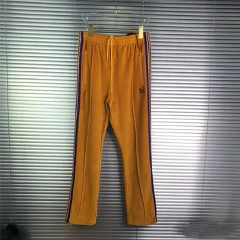 2020 нов оранжев игла спортни панталони Мъже, Жени високо качество на синя пеперуда бродерия на лого AWGE панталони игла панталони