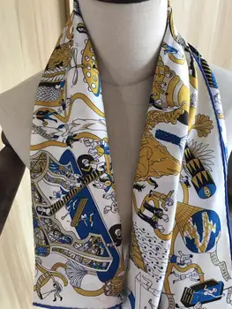 2020 нов пристигане есенна мода елегантен класически копринен шал 90 * 90 см квадратен шал кепър wrap за жени Дама момиче подарък