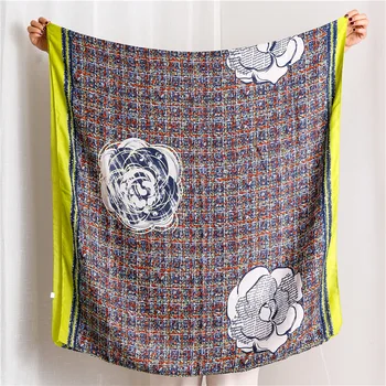2020 нов стил годишният слънцезащитен хлопчатобумажный шал жена пролет, есен и зима копринени шалове Шал дълъг луксозен марка