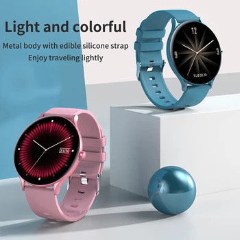2020 нов цвят пълен сензорен екран жени умни часовници мъжки водоустойчив многофункционален фитнес спортни часовници на сърдечната честота, кръвното налягане