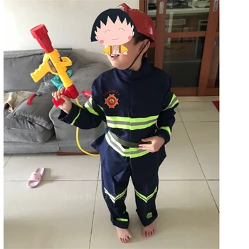 2020 Нова година Хелоуин костюм за бебе пожарникар равномерно деца Сам cosplay пожарникар ролева игра необичайни дрехи момче необичайни партия