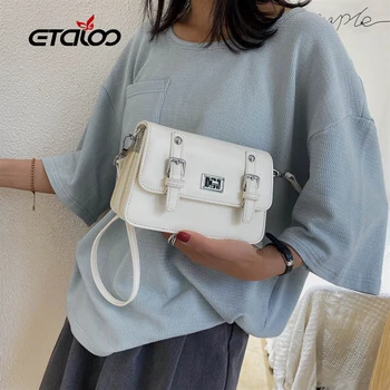 2020 Нова мода Жените дизайнер на луксозна марка чанта с високо качество изкуствена кожа флип квадратен пакет лесен рамо чанта