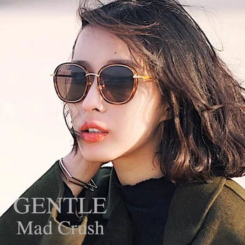 2020 нова мода Корея мъже, жени слънчеви очила Нежно Mad crush ацетат поляризирани UV400 слънчеви очила на Жените и мъжете с фирмен калъф