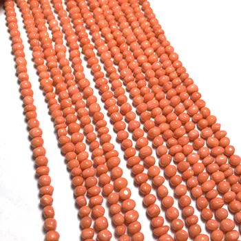 2020 нови дами направи си САМ гривна колие бижута мъниста изискан подарък оранжев корал мъниста размер 5-6 мм