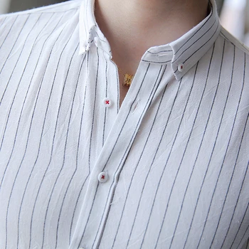 2020 премиум марка за мъжка мода есен чист памук райета бизнес ризи/мъжете най-високо качество почивка риза с дълъг ръкав потник S-4XL