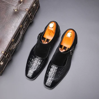 2020 ръчно изработени кожени катарами мъжки обувки бизнес официално oxfords сватба офис мъжки Обувки Обувки, дишаща