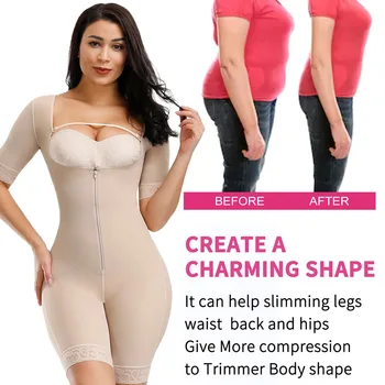 2020 Светкавица Постоперативни Body Shaper Жените Цялото Тяло На Талия Треньор Отслабване Контрол Бикини Бюст Push Up Shapewear Боди