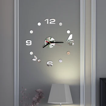 2020 съвременни творчески акрилни изящни малки стенни часовници САМ акрилни стенни часовници стикер за стена с модерен декор