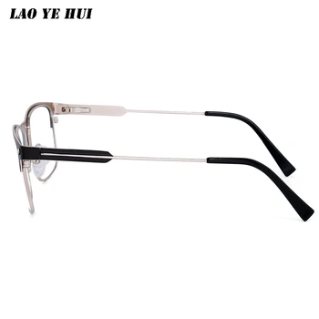2020 човек метал фалшиви слънчеви очила рамка квадратни оптични предписани очила правоъгълни прозрачни очила ретро винтидж адаптивни