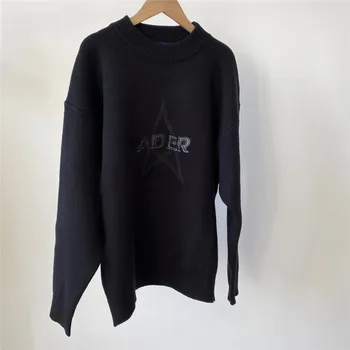 2020FW Adererror пуловер на Мъже, Жени високо качество на петолъчна звезда кожа лого кръпка бродирани Ader грешка hoody блузи