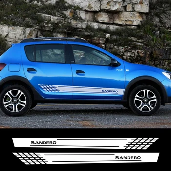 2021 2 елемента автомобил Сандеро етикети САМ стайлинг винил фолио етикети auto Колата за Renault Sandero украса Сандеро аксесоари