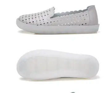 2021 есен бели дамски обувки на плоска подметка от естествена кожа, с деколте, балет апартаменти обувки на плоска подметка женски лоферы без шнур медицинска сестра лодка мокасини