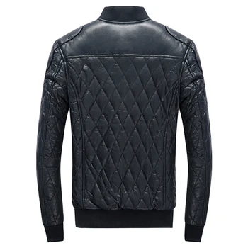 2021 мъжки кожени якета за мотор ПУ яке мъжки есен ежедневни кожени палта Slim Fit мъжки марка дрехи