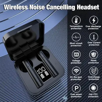 2021 нов 9D HiFi, Bluetooth 5.1 стерео безжичен TWS Bluetooth слушалки led дисплей слушалка водоустойчив двойна слушалки с храненето