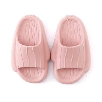 2021 нови детски сандали лято плътен цвят карикатура дебело дъно нескользящие баня, закрит пластмасови чехли