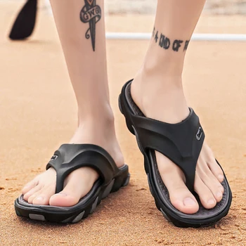 2021 нови летни мъжки чехли високо качество плажни сандали нескользящая Ежедневни обувки, чехли на едро