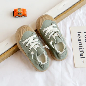 2021 Пролет момиче на момче платно обувки на бебето обувки за деца удобни детски Ежедневни обувки нескользящая мека Долна Детски обувки, маратонки