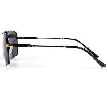 2021 черно поляризирани мъже правоъгълник слънчеви очила метална рамка UV400 шофиране, очила за мъже идват с предавателна