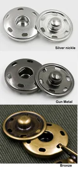 21 компл. / лот SF-30mm 2 детайли шият капаче копчета метал месинг натиснете бутона обков сребро / черен / бронз