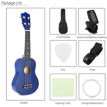 21inch 12 пука ми Сопрано ukulele Basswoood начинаещ укелеле струнен музикален инструмент с Gig bag + тунер + ред + Преса + плат