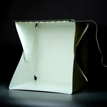 22.6 cm x 23cm x 24cm Преносим мини-фотографско студио скоростна снимки на фона вграден в светлина Снимки скоростна търговия на Едро спад доставка