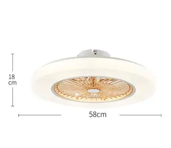 220 / 110 72 Watt LED спирането на тока дистанционно управление вентилатор на тавана лампи невидими листа 58 см, съвременен лесен за декорация на дома лампа