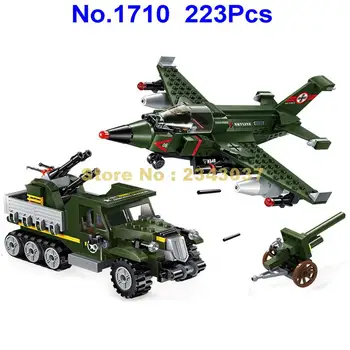 223pcs combat zone military air battle ground Armored fighter vehicle 4 building block Toy