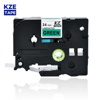 24 мм Tze751 черен на Зелен ламинат етикет на Лента на касета касета издател tze лента TZE-751 TZE 751 tze751 за P-touch PT