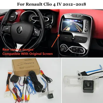 24-пинов тел камера за задно виждане за Renault Clio 4 IV 2012~2018 включете оригиналния Растителна Екран гръб паркинг камера за задно виждане