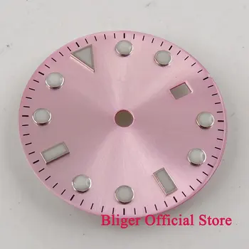 28.5 мм кафяв/бял / розов циферблат дата на луминесцентни часовници Zifferblatt fit DG2813 механизъм MIYOTA 8215