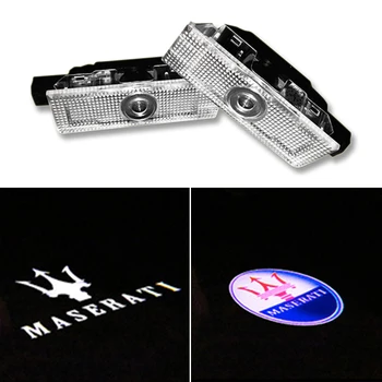 2pcs Car LED Door Welcome Logo Light Door Logo Projector Light за Maserati Quattroporte Ghibli Леванте