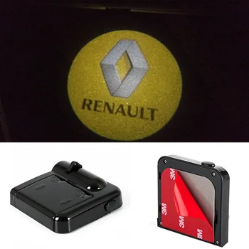 2X LED врата лого проектор светлина за Renault Euro Clio Duster Fluence, Kangoo Express Koleos Laguna Logan Megane Safrane Sandero