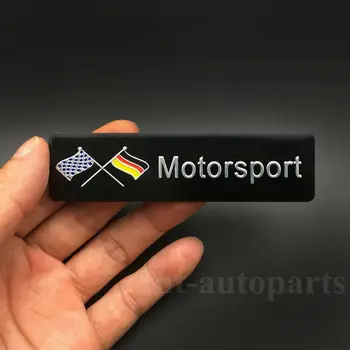 2x алуминиев моторните спортове Германия флаг багажника на колата задната емблема на иконата стикери стикер