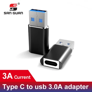 3.1 USB C женски адаптер за USB 3.0 мъж към USB Type-C женски тип C адаптер за PC, лаптоп Samsung Huawei P20 слушалки USB адаптер