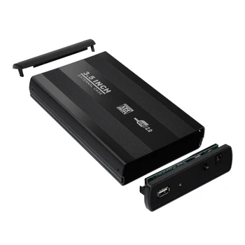 3,5-инчов USB 2.0/USB3.0 to SATA HDD Hard Disk Drive Case подкрепа на корпуса на твърдия диск 2 TB за лаптоп лаптоп