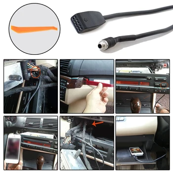 3,5 мм авто AUX In Input Interface адаптер MP3 радио кабел за BMW E39 E53 X5 E46 AUX Input Mode кабел