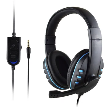 3.5 мм слушалки с кабел Gaming/Gamer слушалки слот слушалки с микрофон регулатор на силата на звука за PS4 Play Station 4 X Box One PC