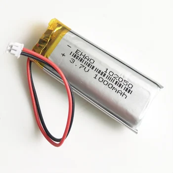 3.7 V 102050 1000mAh литиево-полимерна lipo акумулаторна батерия JST 1.5 mm 2pin щекер за KTV домакински кабелен микрофон, GPS-камера
